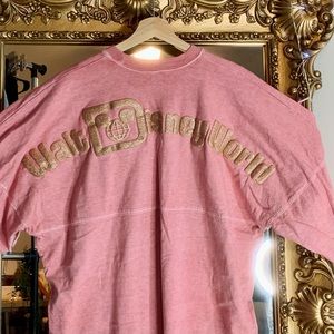 Disney World Pink Gold Glitter Spirit Jersey - Large